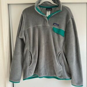 Patagonia Synchilla Snap-T Fleece Pullover Gray Teal Trim XL